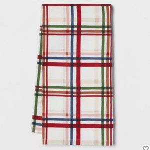 4 New Threshold White Plaid Kitchen Towels